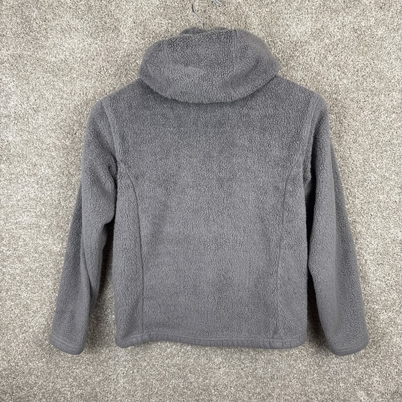 Marmot Jacket Women's Small Gray Teddy Fleece Full Zip Hooded Pockets - Picture 3 of 8